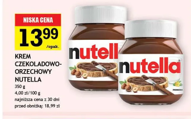 Krem czekoladowo-orzechowy Nutella promocja w Gram Market