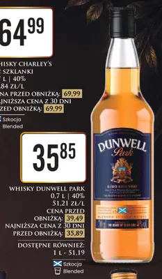 Whisky Dunwell Park promocja w Dino