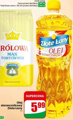 Olej słonecznikowy Złote Łany promocja w Dino