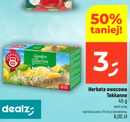 Herbata owocowa Teekanne Garden Selection promocja w Dealz