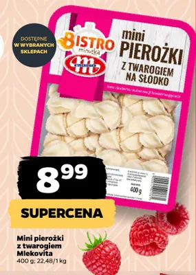 Mini pierożki z twarogiem Mlekovita Bistro Minutka promocja w Netto