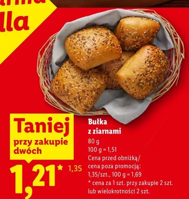 Bułka z ziarnami promocja w Lidl