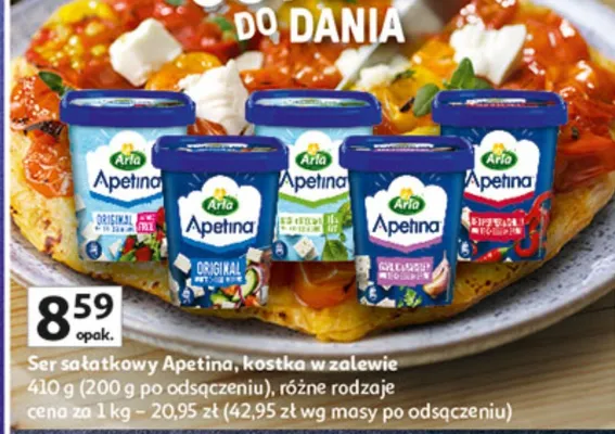 Ser sałatkowy Apetina, kostka w zalewie różne rodzaje promocja w Auchan