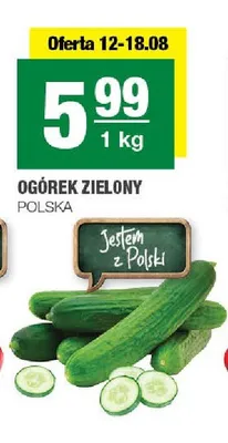 Ogórek zielony polski promocja w SPAR