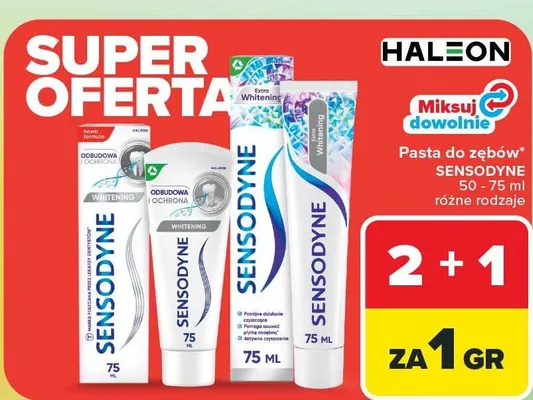 Pasta do zębów Sensodyne różne rodzaje promocja w Carrefour