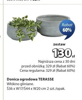Donica ogrodowa Terasse 2-pak promocja w Jysk
