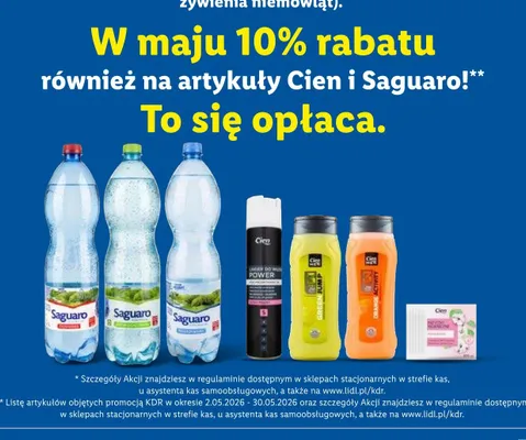 Woda gazowana Saguaro promocja w Lidl