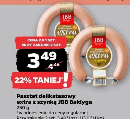 Pasztet delikatesowy extra z szynką promocja w Netto