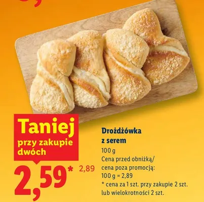 Drożdżówka z serem promocja w Lidl