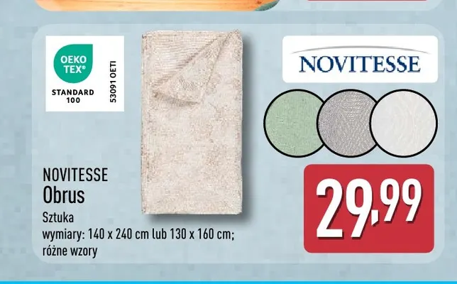 Obrus Novitesse 130x160 cm promocja w Aldi