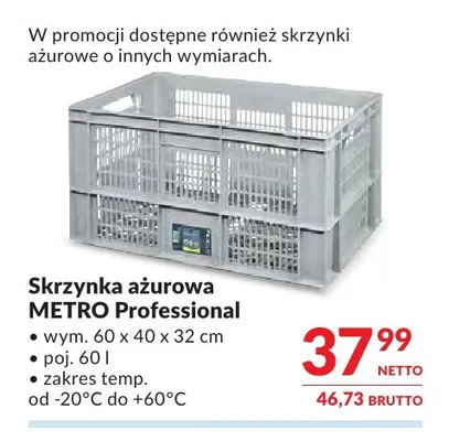 Skrzynka ażurowa Metro Professional promocja w Makro