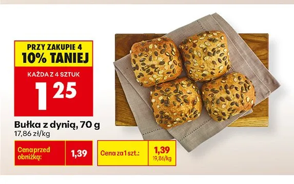 Bułka z dynią promocja w Biedronka