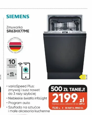 Zmywarka Siemens SR63HX77ME promocja w Max Elektro