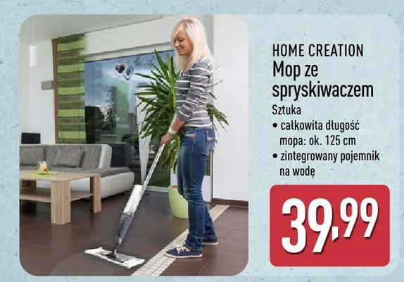 Mop ze spryskiwaczem Home Creation promocja w Aldi