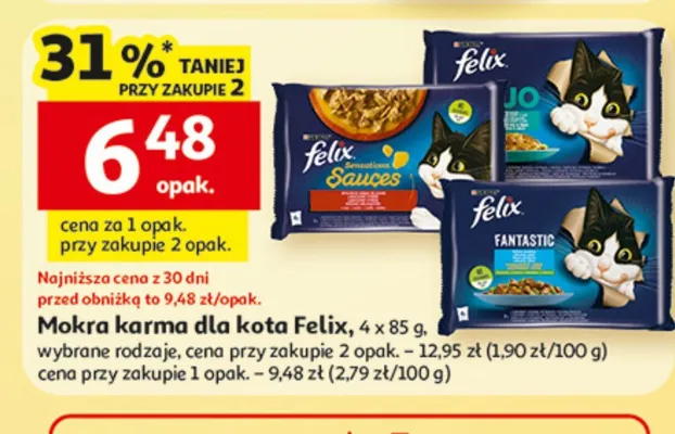 Mokra karma dla kota, różne rodzaje promocja w Auchan