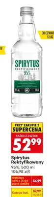Spirytus Rektyfikowany 0,5 l promocja w Biedronka
