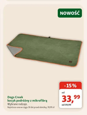 Kocyk podróżny z mikrofibry dla psa Dogs Creek promocja w MAXI ZOO