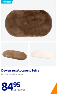 Dywan ze sztucznego futra 88x158 cm promocja w Action