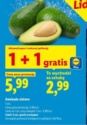 Awokado zielone promocja w Lidl