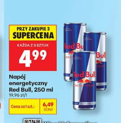 Napój energetyczny Red Bull promocja w Biedronka