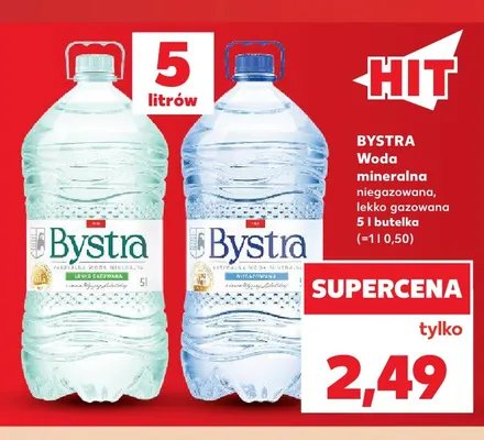 Woda mineralna niegazowana Bystra promocja w Kaufland