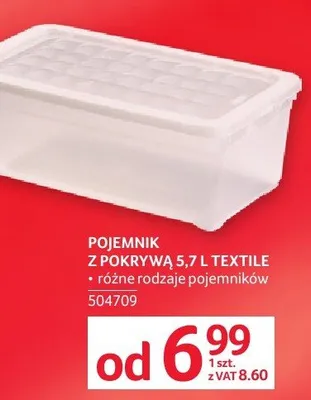 Pojemnik z pokrywą 5,7 l textile różne rodzaje promocja w Selgros