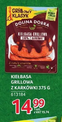 Kiełbasa grillowa z karkówki Dolina Dobra promocja w Selgros
