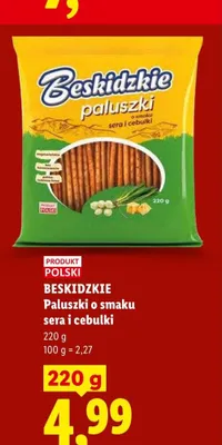Paluszki Beskidzkie o smaku sera i cebulki promocja w Lidl