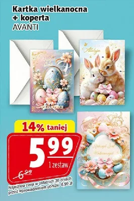 Karta wielkanocna + koperta promocja w Prim Market