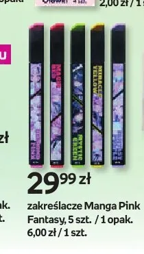 Zakreślacze Manga Pink Fantasy promocja w Empik