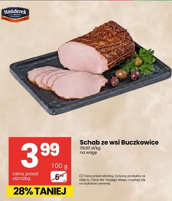 Schab ze wsi Buczkowice Hańderek promocja w Delikatesy Centrum