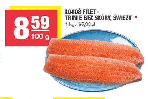 Łosoś filet - trim E bez skóry, świeży promocja w SPAR