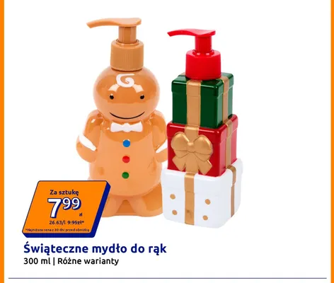 Świąteczne mydło do rąk promocja w Action