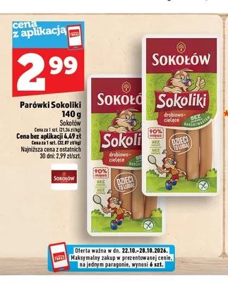 Parówki Sokoliki Sokołów promocja w TOPAZ