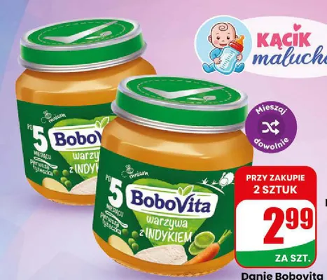 Danie Bobovita warzywa z indykiem promocja w Dino