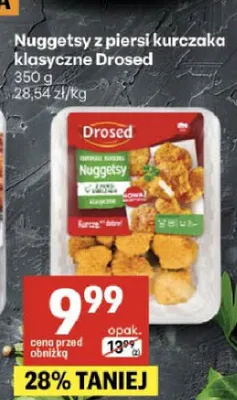 Nuggetsy z piersi kurczaka klasyczne Drosed promocja w Delikatesy Centrum