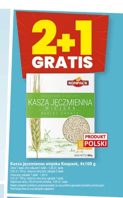 Kasza jęczmienna wiejska Konpack 4-pak 100 g promocja w Twój Market