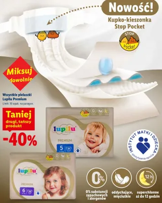 Pieluszki Lupilu Premium promocja w Lidl