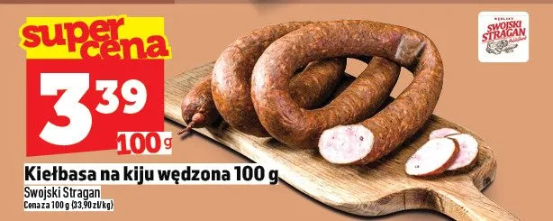 Kiełbasa na kiju wędzona 100 g promocja w TOPAZ
