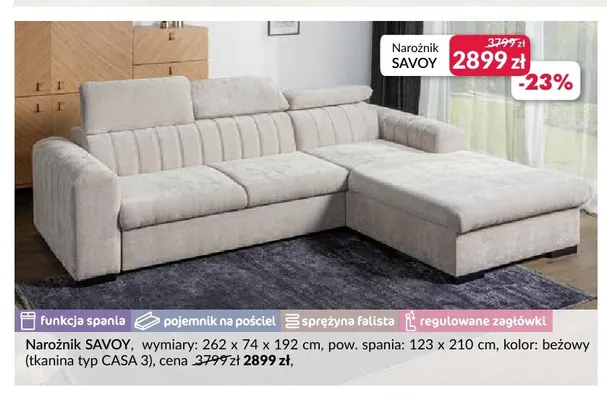 Narożnik Savoy promocja w Salony Agata