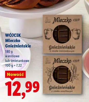 Mleczko Gnieźnieńskie waniliowe lub śmietankowe promocja w Lidl
