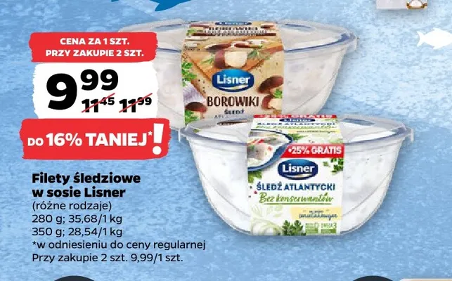 Filety śledziowe w sosie Lisner promocja w Netto