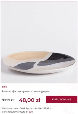Patera Lajla z motywem abstrakcyjnym home&you promocja w home&you