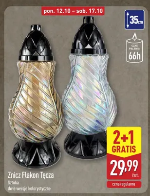 Znicz Flakon Tęcza promocja w Aldi