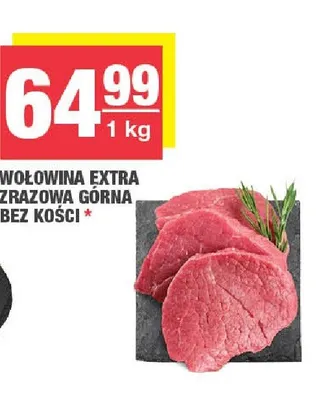 Wołowina extra zrazowa górna bez kości promocja w SPAR
