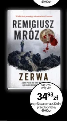 Książka Remigiusz Mróz Zerwa oprawa miękka promocja w Empik
