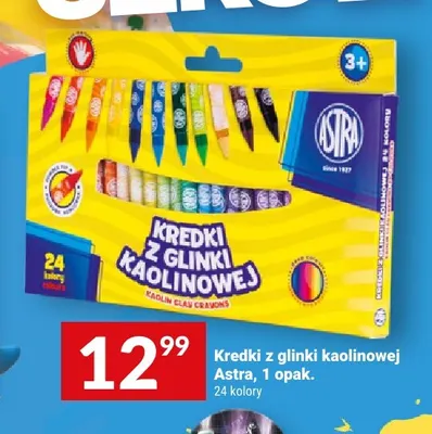 Kredki z glinki kaolinowej Astra 24 kolory promocja w Twój Market