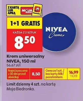 Krem uniwersalny NIVEA promocja w Biedronka
