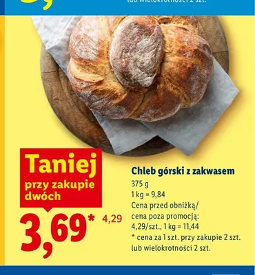 Chleb górski z zakwasem promocja w Lidl