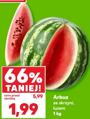 Arbuz ze skrzyni luzem promocja w Kaufland